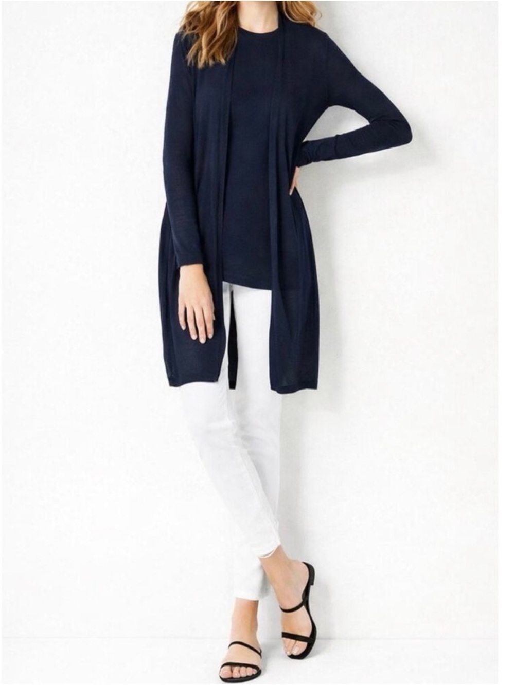 NWT‎ J JILL Wear-Ever Collection Lightweight Open Front Mid Cardigan Sweater